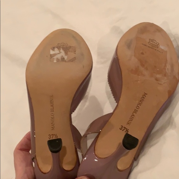 Manolo Blahnik Lavender/rose color. Size 7.5. - Picture 5 of 6